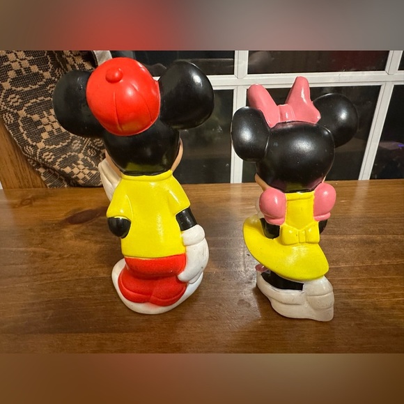 Vintage Playskool Baby Walt Disney Mickey Mouse & Minnie Rubber Figure Toy - Picture 3 of 6